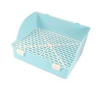 Sharplace Pet Rabbit Litter Box Rabbit Urinal Tray, Square Potty Trainer Corner Litter Bedding Box Pet Pan with Remov-Plastic Grid, Cage Toilet for Hamster, Chinchilla, Ferret, Galesaur, Small Animals