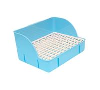 Sharplace Pet Rabbit Litter Box Urinal Tray Ferret Guinea Pig Litter Tray, Rabbit Cage Toilet Bedding Box, Easy to Clean Potty Trainer for Galesaur Chinchilla Hamster Ferrets Rats (blue S)