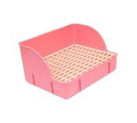 Sharplace Pet Rabbit Litter Box Urinal Tray Ferret Guinea Pig Litter Tray, Rabbit Cage Toilet Bedding Box, Easy to Clean Potty Trainer for Galesaur Chinchilla Hamster Ferrets Rats (pink S)