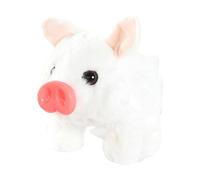 Sharplace Plush Toy Pig with Sounds, Interactive Electronic Pig Toy Animated, Funny Twitch Nose Walking Piggy Doll,Interactive Sensory Educational Toy for Toddler Easter Christmas Birthday Gift White