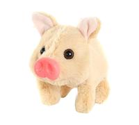Sharplace Plush Toy Pig with Sounds, Interactive Electronic Pig Toy Animated, Funny Twitch Nose Walking Piggy Doll,Interactive Sensory Educational Toy for Toddler Easter Christmas Birthday Gift Brown