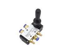 Sharplace Pneumatic Manual Valve 5 Way 2 Position Smooth Accurate Easy Installation Aluminum Alloy Manual Control Push Pull 1/4" Thread, PC12 02