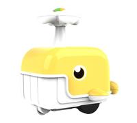 Sharplace Press and Go Car Toy Vehicle Toy Compact Cognitive Development Early Education Press for Boys Girls Birthday Gift, Yellow