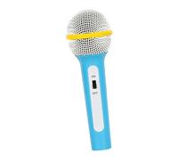 Sharplace Pretend Toy Stage Mics Toy Gifts Sturdy Versatile Decorative Activity Show Recording Pretend Singing for Christmas, Blue