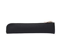 Sharplace PU Makeup Pouch Pen Holder Pencil Bag Water Resistant Elegant measure 7.9x0.4x1inch, Black