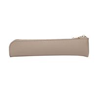 Sharplace PU Makeup Pouch Pen Holder Pencil Bag Water Resistant Elegant measure 7.9x0.4x1inch, Khaki
