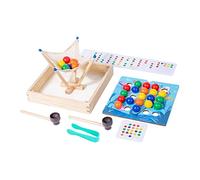 Sharplace Puzzle Sorting Stacking Toy, Learning Math Games, Fine Motor Skill Learning Toy,Early Education Board Bead Game, for Game Indoor Birthday