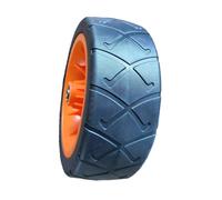 Sharplace PVC Solid Wheel for Garden Utility Carts 360 Degree Rotating Wear Resistant Spare Parts for Gardening Supplies Universal Fit, Orange 19x7cm