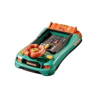 Sharplace Race Car Steering Wheel Toy Simulated Driving Controller Portable Lightweight Driving Simulator for 3 4 5 6 Year Old Children, green Timer version