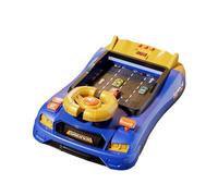 Sharplace Race Car Steering Wheel Toy Simulated Driving Controller Portable Lightweight Driving Simulator for 3 4 5 6 Year Old Children, blue Timer version