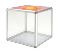Sharplace Raffle Box Transparent Lottery Box Lightweight Quick Installation Suggestions Box Feedback Case for Gathering Meeting Outdoor, Medium
