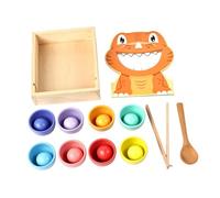 Sharplace Rainbow Balls in Cups Color Sorting Toy Kids Early Educational Boys Girls Wood Matching Game Fine Motor Skills Birthday Gift