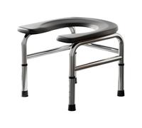 Sharplace Raised Toilet Seat Squat Toilet Stool Comfortable Portable Commodes Chair Adjustable Height Commode Seat for Elderly Seniors, Black