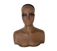 Sharplace Realistic Female Mannequin Head Manikin Wig Display Stand Hairpieces Beauty Accessories Displaying Hat Wig Holder with Makeup