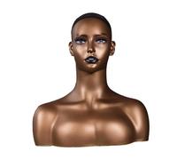 Sharplace Realistic Female Mannequin Head Wig Holder Professional Earring Necklace Holder Stand Manikin with Shoulder for Earrings Hats