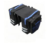 Sharplace Rear Pannier Bike Rack Bag Double Pannier Saddlebag Rear Trunk Bag with Construction and Reflective Details Suitable for Commuting bikepacking Errands, Blue, Blue, 31.5 X 31.5 X 16 Cm