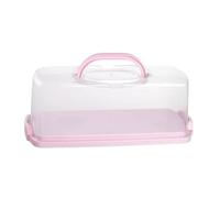 Sharplace Rectangular Cake Carriers Portable Bread Box with Transparent Lid and Handle Plastic Food-Grade Loaf Cake Storage Containers for Kitchen, Picnic, Camping, Pies, Cupcakes, Desserts