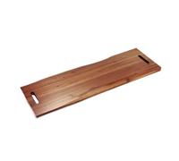 Sharplace Rectangular Wooden Serving Board with Handle, Natural Wood Cheese Platter, Raised Edges, Multi-Purpose Food Tray for Party & Kitchen, 16.6" x 12.6"