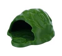 Sharplace Reptile Cave Hideouts Reptile Food Bowl Fish Tank Accessories Imitation Habitat Decoration Food Dish for Bearded Dragon Gecko, Green