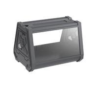 Sharplace Reptile Terrarium Feeding Box Full 360 Degree View Clear for Iguana Leopard Gecko Jumping Spiders Tortoise, gray 35x25.5x22cm