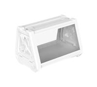 Sharplace Reptile Terrarium Feeding Box Full 360 Degree View Clear for Iguana Leopard Gecko Jumping Spiders Tortoise, white 35x25.5x22cm