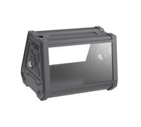 Sharplace Reptile Terrarium Feeding Box Full 360 Degree View Clear for Iguana Leopard Gecko Jumping Spiders Tortoise, gray 27x19x19cm