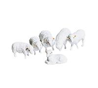 Sharplace Resin Figures in 1:64 Scale, Farm And Pasture Scene, Cute Simulated, Excellent Workmanship And Decoration, 6 Sheep, 1:64