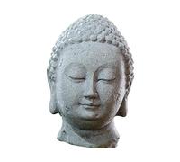Sharplace Resin Tank Buddha Head Sculpture Fengshui Craft for Terrarium, Marine Aquariums, A