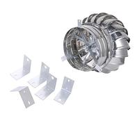 Sharplace Roof Ventilator Wind Turbines Attic Air Vent Ventilating Fan Cap 201 Stainless Steel Air Outlet for Factory Attic Farm House, 200 mm