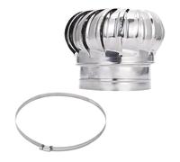 Sharplace Roof Ventilator Wind Turbines Attic Air Vent Ventilating Fan Cap 201 Stainless Steel Air Outlet for Factory Attic Farm House, 150 mm