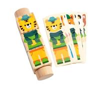 Sharplace Rotating Block Educational Toy Animal Themed Practical Skill Cognitive Training Wooden Puzzle Toy Early Learning for Children