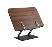 Sharplace Rotating Book Stand Desktop Reading Holder Document Stand Cookbook Rack with Page Holders Wood Metal Construction 360, Standard, Walnut Wood Color, Free Lift Multi-Functional Reading Stand