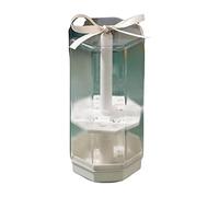 Sharplace Rotating Makeup Brush Holder Organizer with Cover Storage Box for Desk Dresser, White