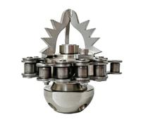 Sharplace Rotating Sewer and Drain-Cleaning Nozzle Stainless Steel Drain Cleaning Nozzle with Chain Assembly Wear-Resistant for Sludge and Oil Buildup Removal, 70L Min