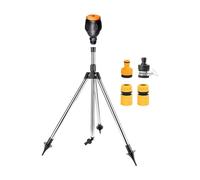 Sharplace Rotating Tripod Sprinkler with 1/2inch Quick Connector Multipurpose Height Adjustable Water Sprinkler for Lawn Yard Sturdy