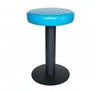 Sharplace Round Seat Pedestal Stool with Easy to Clean Faux Leather Upholstery and Stable Metal Pedestal Base for Dining Room and Home Office Seating Suitable, Color to 13, Black Bottom