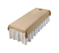 Sharplace Salon Couch Sheet with Face Hole Portable Decorative Comfortable Beauty Bed Cover Protector for Indoor Salon Hotel SPA Beauty, Khaki
