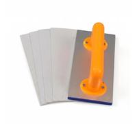 Sharplace Sanding Paper Holder Hand Sanding Frame Block Board Tool With Self Sheet Clamping And Aluminum Body For Paint Prep, 21cm Flat Sanding Frame + 8 Sheets 150 Grit Sandpaper