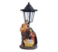 Sharplace Scene of The Holy Family Nativity Statue Solar Light Nightlight Landscape Lamp Garden Decoration for Courtyard Lawn Balcony