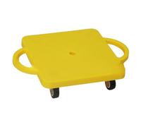 Sharplace Scooter Board with Handles 11.8 Inches Motor Skills for Kids Sit Down Scooter for Home Outdoor Activities Playground Backyard, Yellow