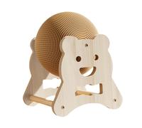 Sharplace Scratching Toy Scratch Board Wood Stable Pet Toy Claw Scratcher Cat Scratcher Toys for Puppy Small Animals Bunnies Indoor Cat, Bear Large