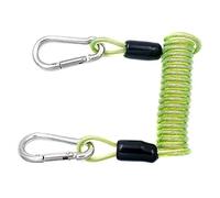 Sharplace Scuba Diving Dive Stainless Steel Spiral Coil Lanyard Carabiner Accessories, Green