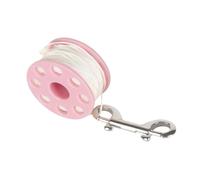 Sharplace Scuba Diving Reel 30M/100ft with Double Ended Bolt Snap Clip Scuba Spool Finger Reel for Wreck Diving Snorkeling Underwater, Pink