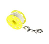 Sharplace Scuba Diving Reel 30M/100ft with Double Ended Bolt Snap Clip Scuba Spool Finger Reel for Wreck Diving Snorkeling Underwater, Yellow