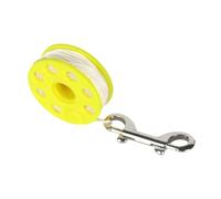 Sharplace Scuba Diving Reel with Double Ended Bolt Snap Clip, Compact, with Line Scuba Spool Finger Reel 20M for Freediving Underwater, Yellow