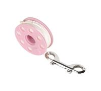 Sharplace Scuba Diving Reel with Double Ended Bolt Snap Clip, Compact, with Line Scuba Spool Finger Reel 20M for Freediving Underwater, Pink