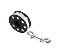 Sharplace Scuba Diving Reel with Double Ended Bolt Snap Clip, Compact, with Line Scuba Spool Finger Reel 20M for Freediving Underwater, Black