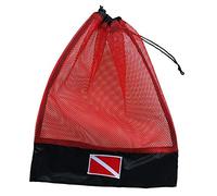 Sharplace Scuba Diving Snorkeling Gear Regulator Beach Travel Mesh Bag, Red