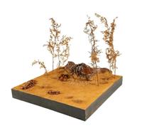 Sharplace Seasonal Craft Material Diorama Kit Terrain Base Scenery Set With Ground Texture Rock Feature And Tree Elements Mixed Material With Video Tutorial, Barren Land Scene Material Pack