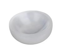 Sharplace Selenite Bowl Stone Holder Crafting Ornament Handmade DIY Jewelry Bowl Home Decor for Cleaning Bedroom Display Gift Birthday, Round